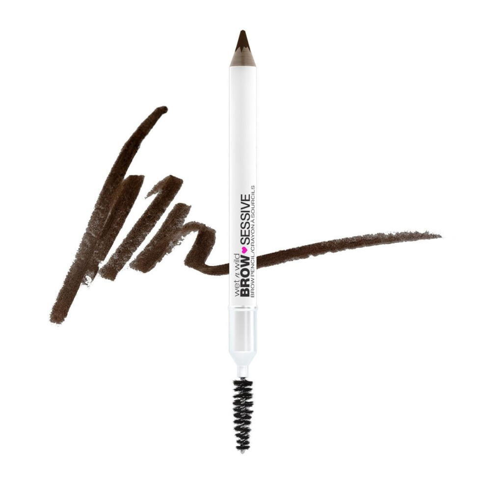 wet n wild Brow-Sessive Brow Pencil  Ultra-Precise Dual Ended Pencil/Spoolie Brush for Perfect Buildable Blendable Shaping  Natural Lasting