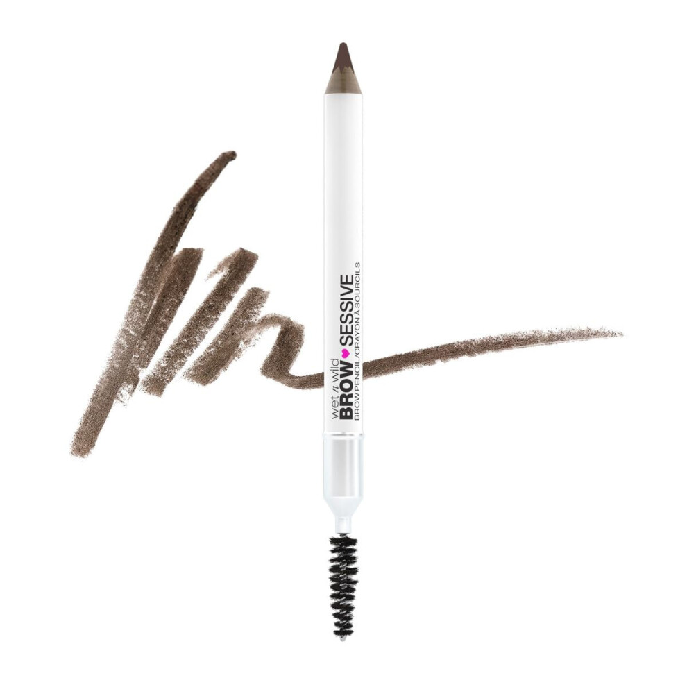 wet n wild Brow-Sessive Brow Pencil  Ultra-Precise Dual Ended Pencil/Spoolie Brush for Perfect Buildable Blendable Shaping  Natural Lasting