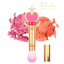 EDA LUXURY BEAUTY Runder einziehbarer Make-up-Pinsel mit Abdeckung  flssige Creme, Puder, Foundation, Rouge, Bronzer, Textmarker  hochwertige Bors