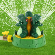 MoKo Dinosaur Sprinkler for Kids-Cute Outdoor Water Toy Spray Swimming Pool Toy with 2 Hose Clamps 3 Nozzles Fun Summer Play Water Toys for
