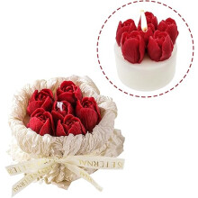 OCYEMY Scented Candles with 6 Roses, Long Burning for 6 Hours, Soy Wax Candles Gifts for Women's, Wifes', Mom's, Girlfriend's Birthday, Christmas