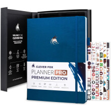 Clever Fox Planner Pro Premium  Luxuriser Wochen- und Monatsplaner mit Budget-Organizer fr Produktivitt und Ziele, undatiertes A4 (Mystic Blue)