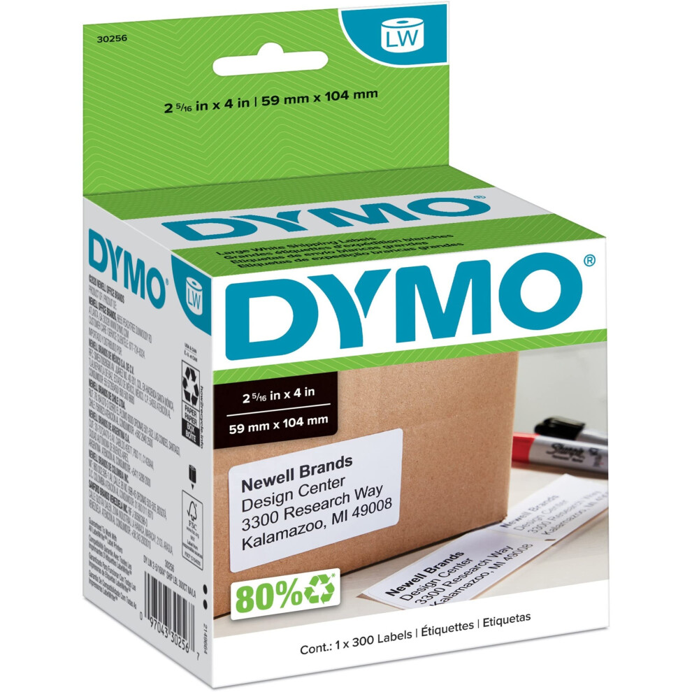 Dymo  DYM30256  LabelWriter Large Shipping Labels  1 / Roll  White