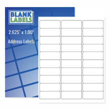 Lege Etiketten Adres Verzendlabels, 2-5/8" x 1" (2.625 x 1) Permanente Witte Matte Etiket, Inkjet en Laser Printer