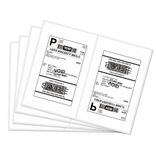 Half Sheet Laser & Inkjet - Afgeronde Hoek Verzend Adres Labels - 5-1/2" X 8-1/2" (200 Labels)
