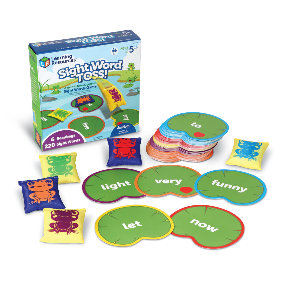 Learning Resources Sight Word Games Toss  Educational Games for Ages 5+ Board Games for Kids  Birthday Gifts for Boys and Girls