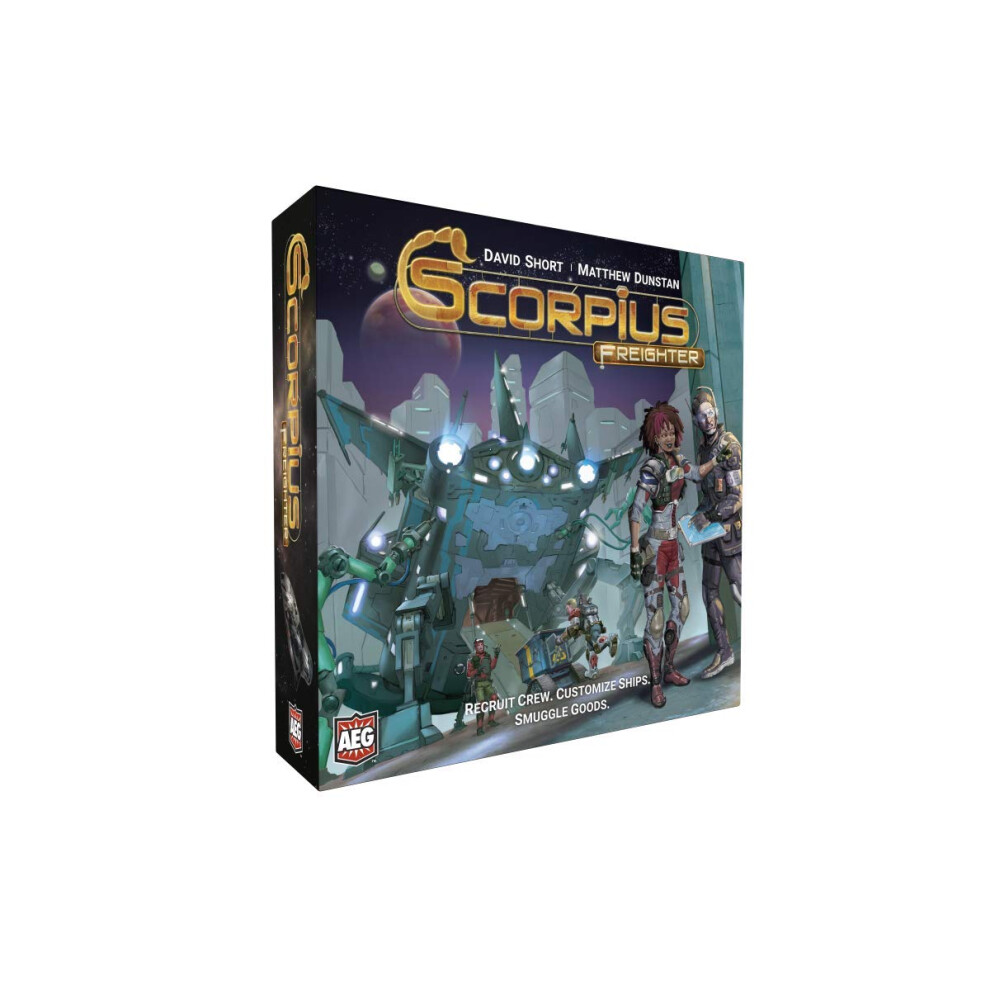 AEG Alderac Entertainment Group Scorpius Freighter  Board Game  Smuggle Goods and Passengers  Gain Wealth  Avoid The Authorities  2-4 Player