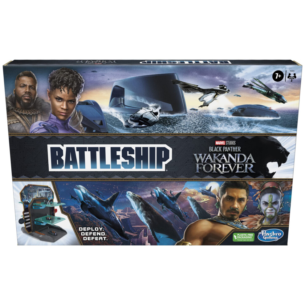 Hasbro Gaming Battleship: Marvel Studios' Black Panther Wakanda Forever Edition  3D Strategy Game for Ages 7+  2-Player Board Game