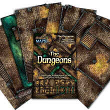 Arcknight The Dungeons Roleplaying Battlemaps; 16 Modular RPG Maps in 8 Double-Sided Pages 1"""" Square Grid Modular & Versatile Design for