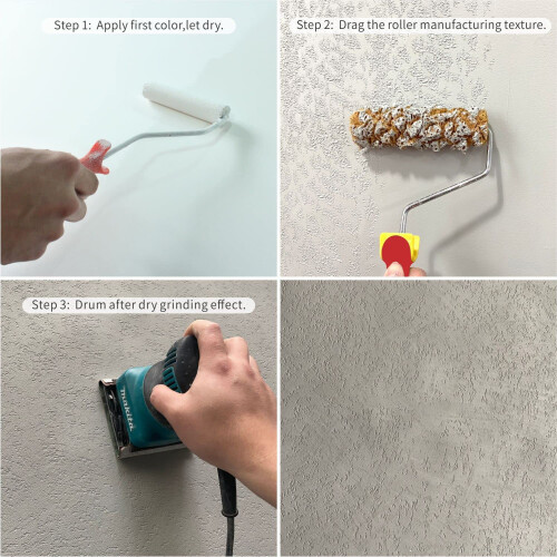 Hanroy Kleine Sponsverfroller 7" voor Textuurverf Decorator Borsteltool 1