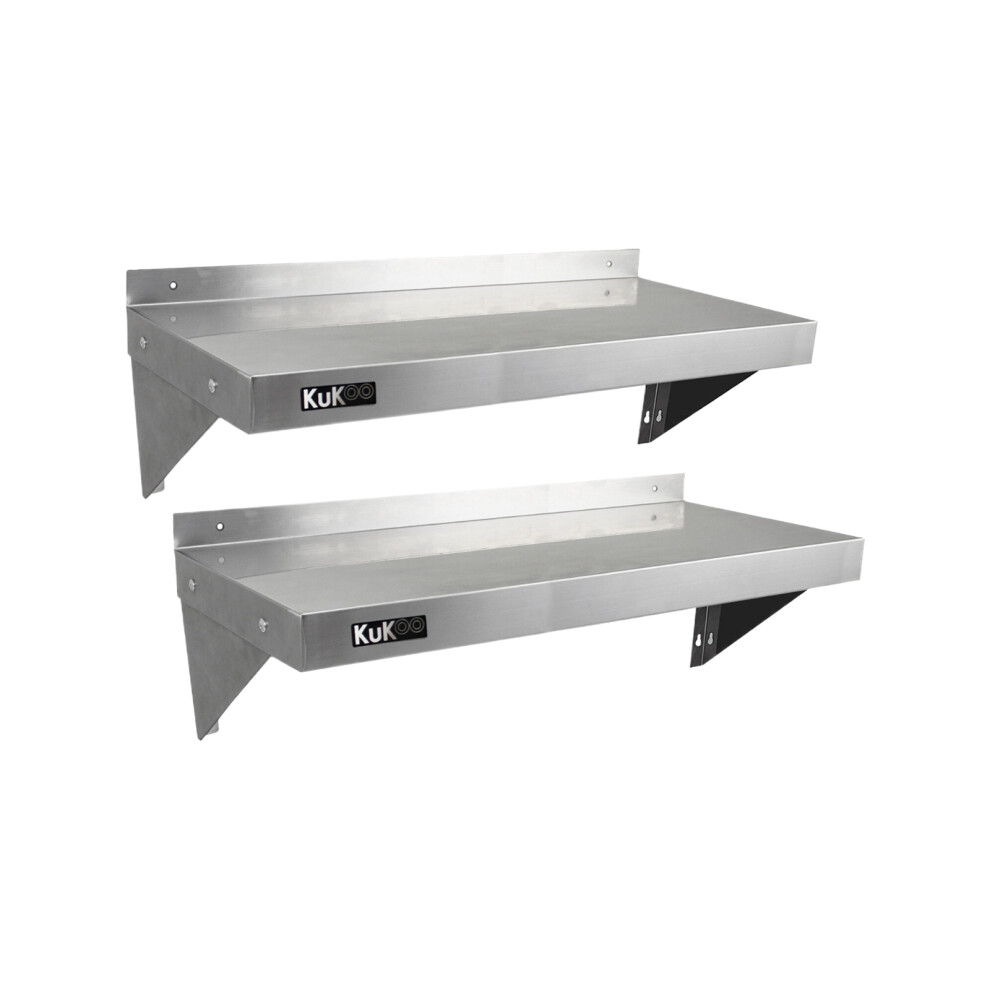 (1000mm) Stainless Steel Shelves Kitchen Wall Shelf Catering & Free Microfiber Cloths