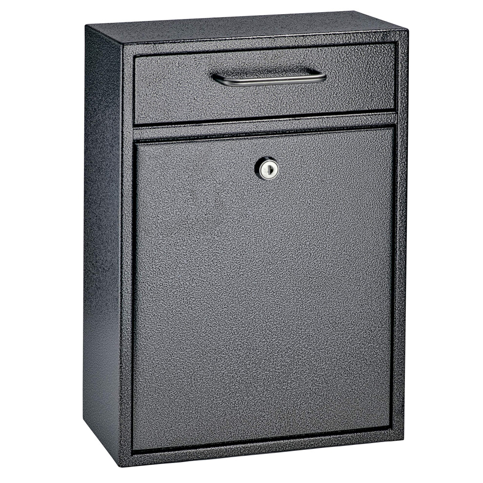 Mail Boss 7413 High Security Steel Locking Wall Mounted Mailbox-Office Comment Letter Deposit  Galaxy Drop Box Medium