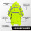 Global Glove Standard Ράιν Πόντσο, Υψηλής Ορατότητας Κίτρινο/Πράσινο, Μία Μέγεθος 2