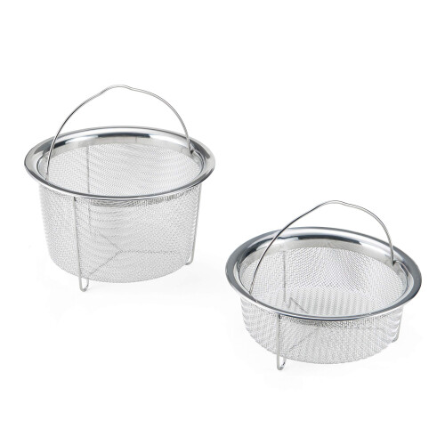Instant Pot Official Mesh Steamer Basket Set med 2 rustfrit st?l