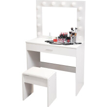 Hollywood Dressing Table Set with Hollywood LED Lights Mirror