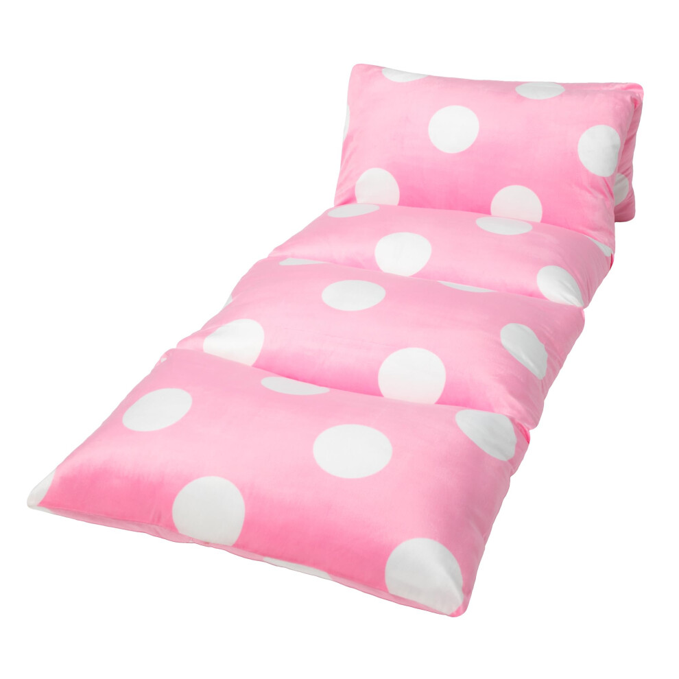 Butterfly Craze Floor Pillow Case  Mattress Bed Lounger Cover  Polka Pink  Queen Size - Cozy Seating Solution for Kids & Adults  Recliner Cu