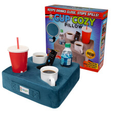 Cup hyggelig Deluxe -pude (Teal) * Som det ses p? tv * -Verdens bedste cupholder! Hold dine drinks t?t og forhindrer spild. Brug det hvor som hel