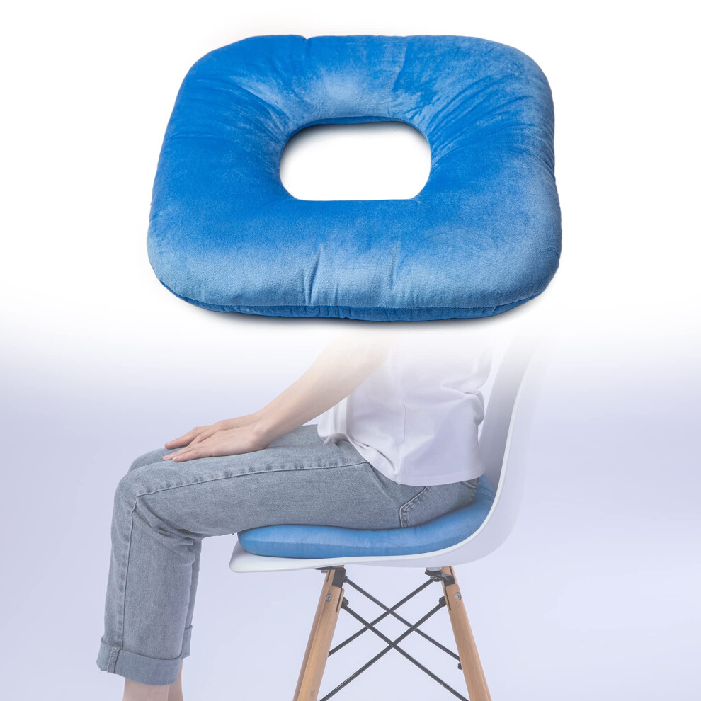 Donut Pillow for Tailbone Pain Relief Cushion  Sciatica Pain Relief Pad for Hemorrhoids  Pregnancy  Prostate and Surgery Recovery  Cushion S