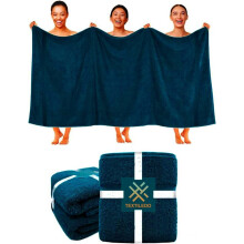 (Blue Lagoon) 2 X Big Super Jumbo Bath Sheets Towel Pure Egyptian Cotton Soft XXL Bath Towels