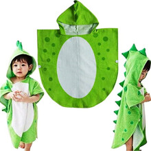 Kreomitxt B?rnebadeh?ndkl?dek?be B?rn Hooded Beach Sv?mning Poncho Dinosaur m?nster til b?rn 0-8 ?r