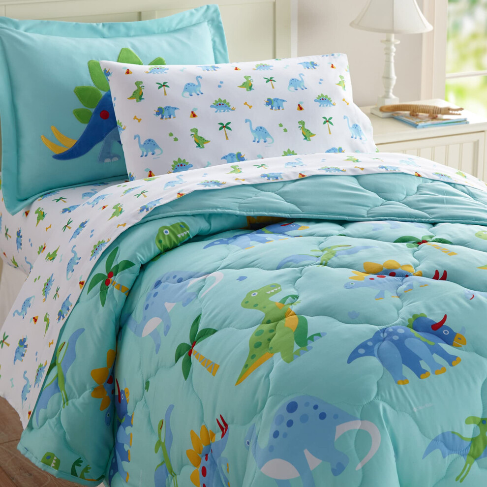 Parure de lit 5 pi   ces Wildkin Kids pour gar   ons et filles, en microfibre, comprenant une couette, un drap-housse, une taie d'oreiller et une tai