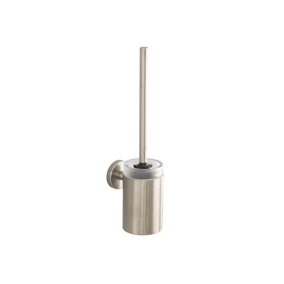 hansgrohe Toilet Brush with Holder Easy Install 15-inch Modern Coordinating Accessories in Brushed Nickel  40522820