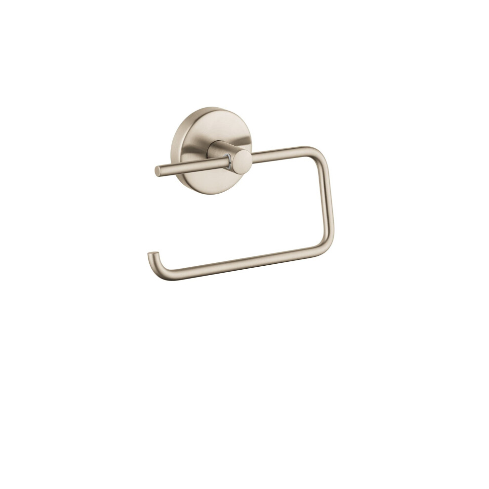 hansgrohe Toilet Paper Holder Easy Install 6-inch Modern Coordinating Accessories in Brushed Nickel  40526820