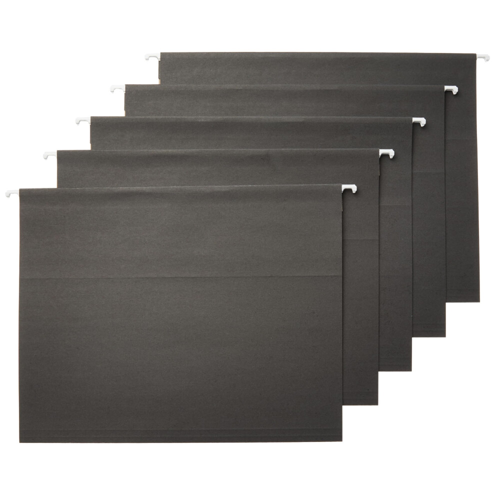 Amazon Basics Hanging File Folders  Letter Size  Black  25-Pack