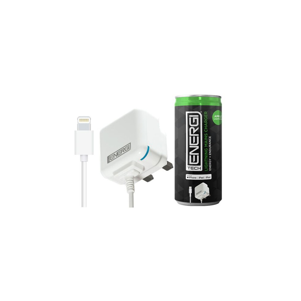 Tech EnergiÂ® Apple Lightning MFi Mains Charger With Life Time Warranty