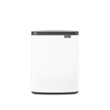 Pattumiera Brabantia Small Bo da 3,2 galloni - Coperchio con apertura facile e chiusura ammortizzata, igienica, salvaspazio - per bagno, casa, uf
