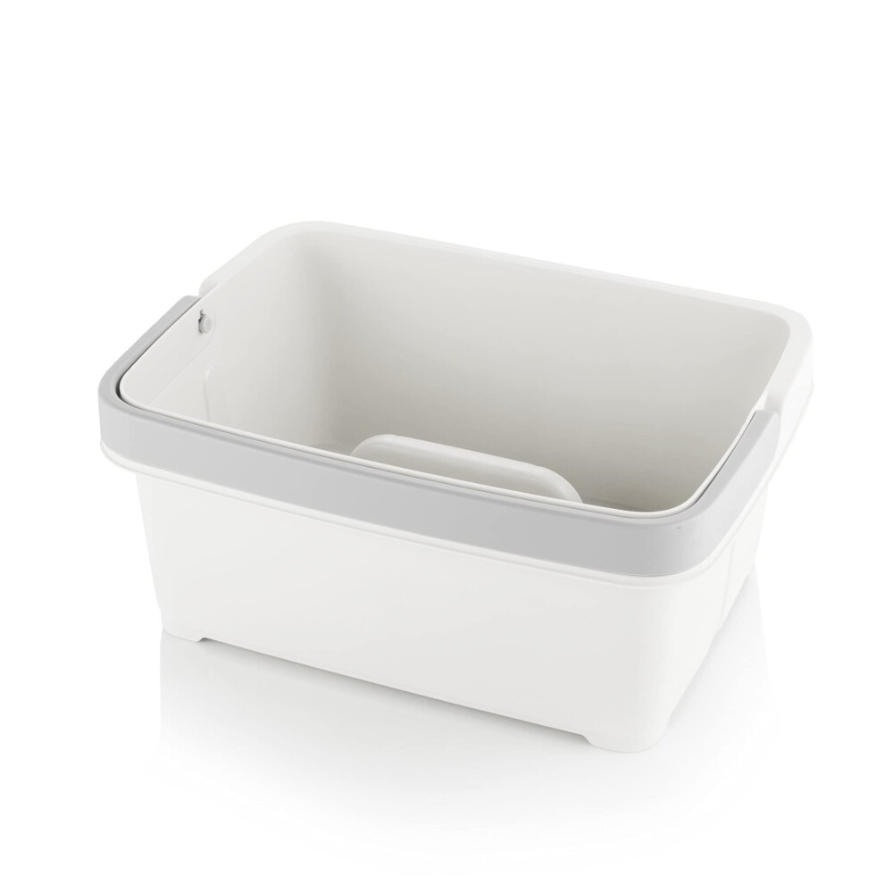 Minky Large Storage Caddy - Easy to Clean Plastic Storage Bin with Foldaway Handle - Perfect for Cleaning  Crafts  Baby Items  DIY - Great f