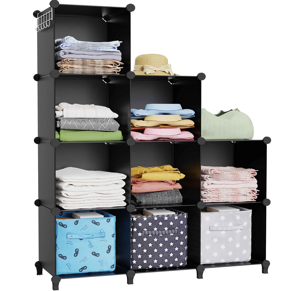 HOMIDEC Closet Organizer 9-Cube Closet Organizers and Storage Portable Closet Storage Shelves Closet Organizer Storage Shelves Clothes St