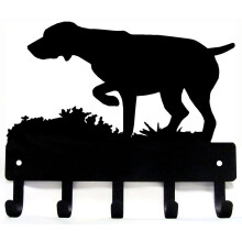 The Metal Peddler GSP on Point - Posteur de cls de pointeur barrage allemand pour mur - petit 6 pouces de large avec 5 crochets - Made aux tats-Unis
