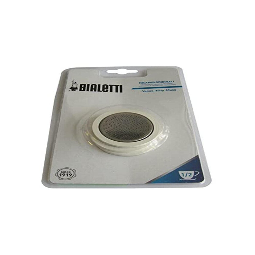 Bialetti - Venus 1/2 Cup 3 Gaskets and Filter Plate for stainless steel coffee pots