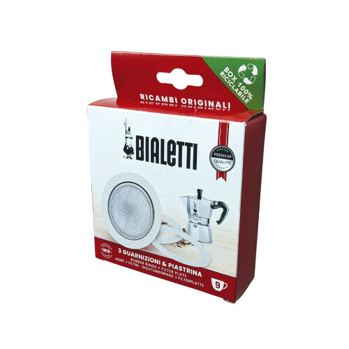 Bialetti Bialetti BIA640310 Σετ 3 Σφραγίδων + 1 Πλάκα, Τζ.9, Ανοξείδωτο Ατσάλι 1