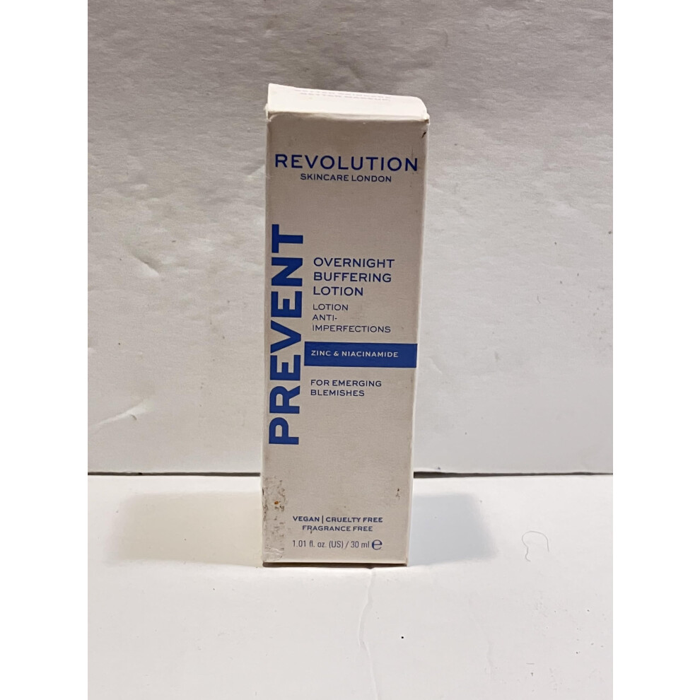 Revolution Beauty Overnight Buffering Lotion Blemish Treatment 1oz