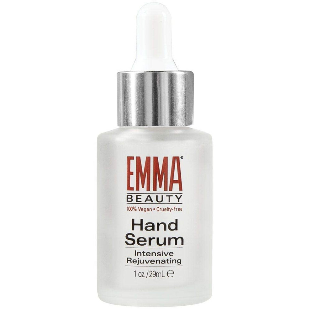 EMMA Beauty Intensive Rejuvenating Hand Serum  Moisturizing Night Renewal Hand Relief Serum for Instantly Luminous Skin  1 Ounce Glass Bottl