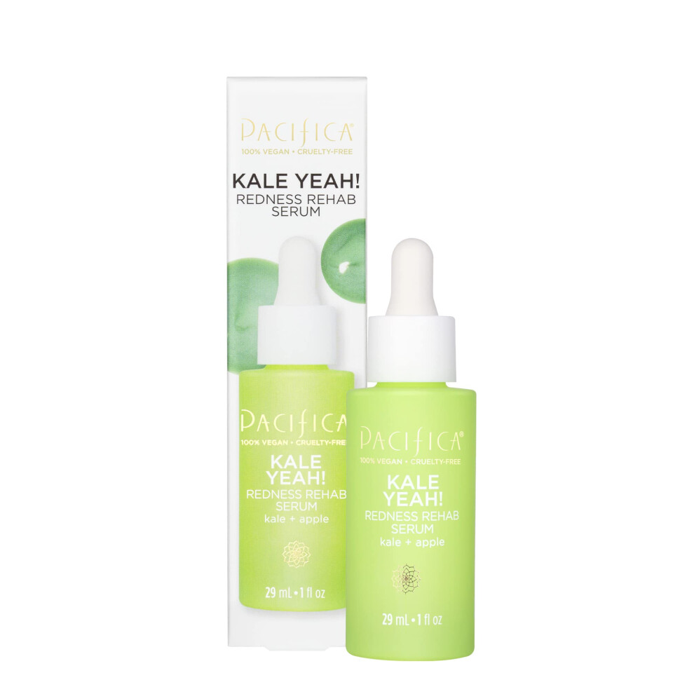 Pacifica Beauty  Kale Yeah! Redness Rehab Serum  Reduce Redness  Minimize Pore Size  Oily Skin Control  Niacinamide  Pea Proteins  Copper Pe