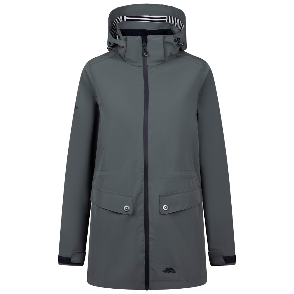 (M, Teal Mist) Trespass Womens Hooded Waterproof Jacket Tiverton