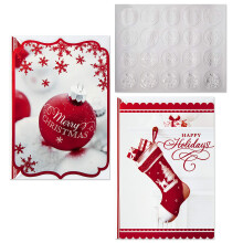 Hallmark Kerstkaarten Assortiment, Ornament en Kerstocking (40 Kaarten met Enveloppen en Gouden Zegels) (1XPX2806)