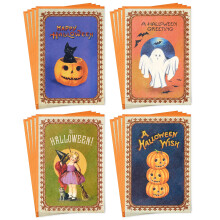 Hallmark Halloween Kaarten Assortiment, Vintage Halloween (16 Kaarten en Enveloppen)