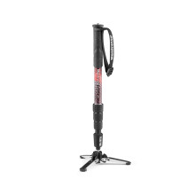 Manfrotto Element MII Video Aluminium Fluid Monopod Slim and Lightweight Loads up to 16kg Foldable Fluid Base 4 Sections Twist Locks f