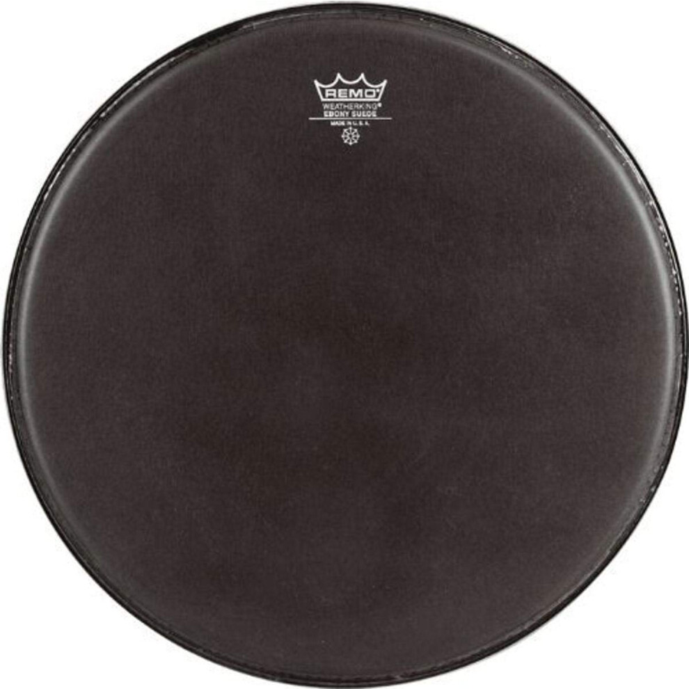 Remo ES0812MP Black Suede Emperor Crimplock Marching Tenor Drum Head  12-Inch