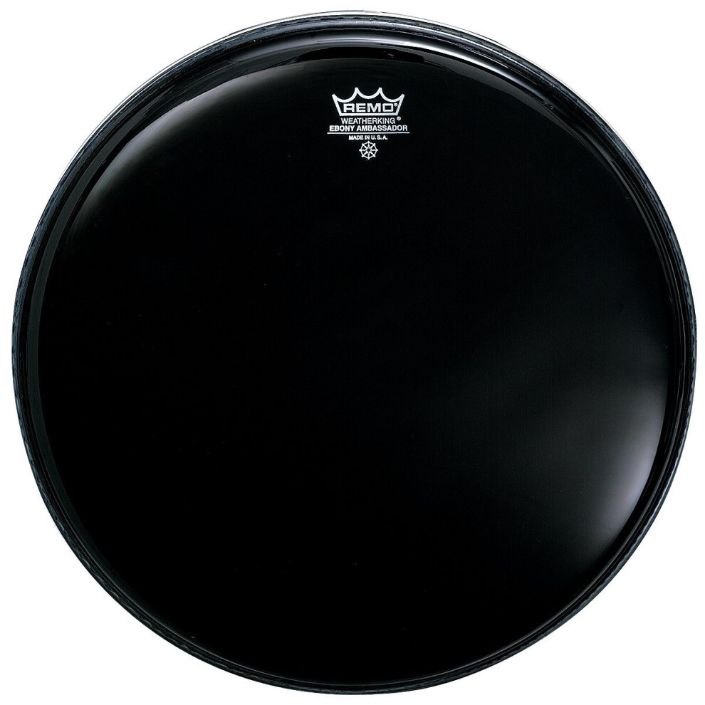 Remo ES001200 Ebony Ambassador Drum Head  12-Inch