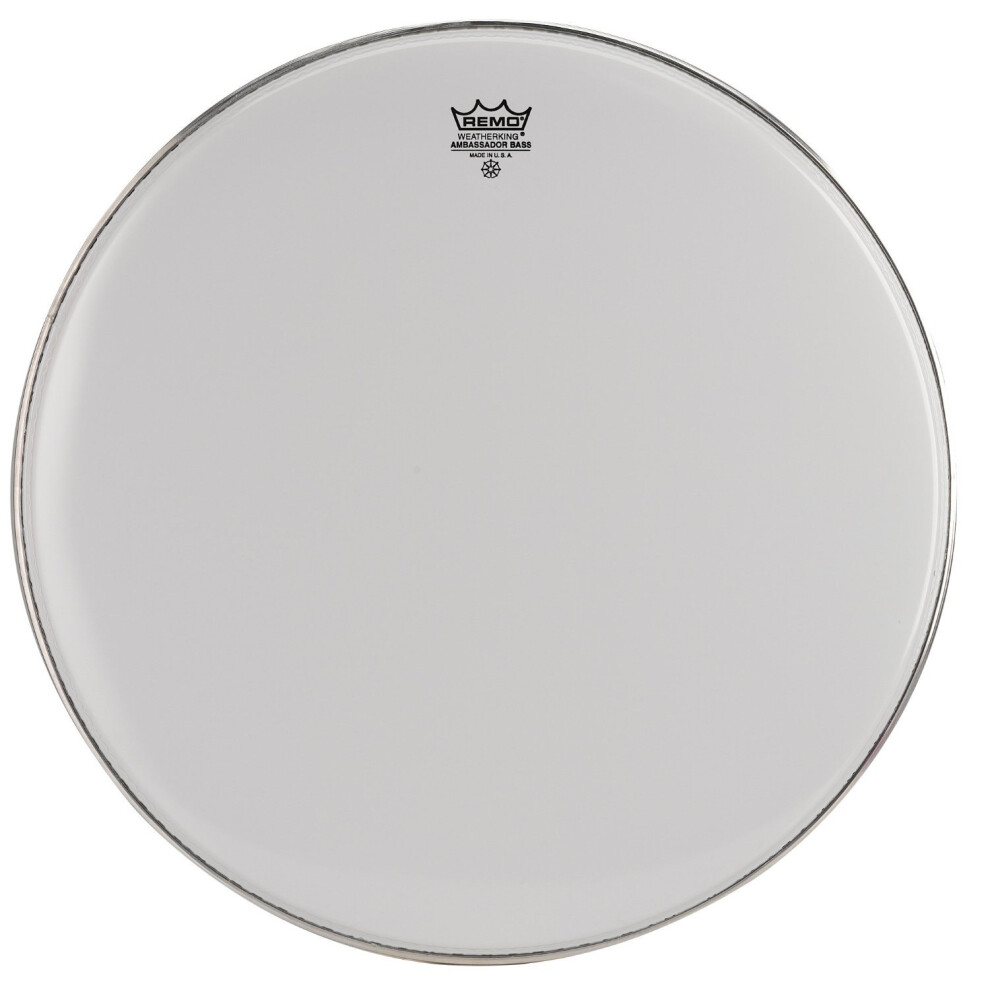 Remo BR1226-MP Smooth White Ambassador Marching Bass Drum Head - 26-Inch