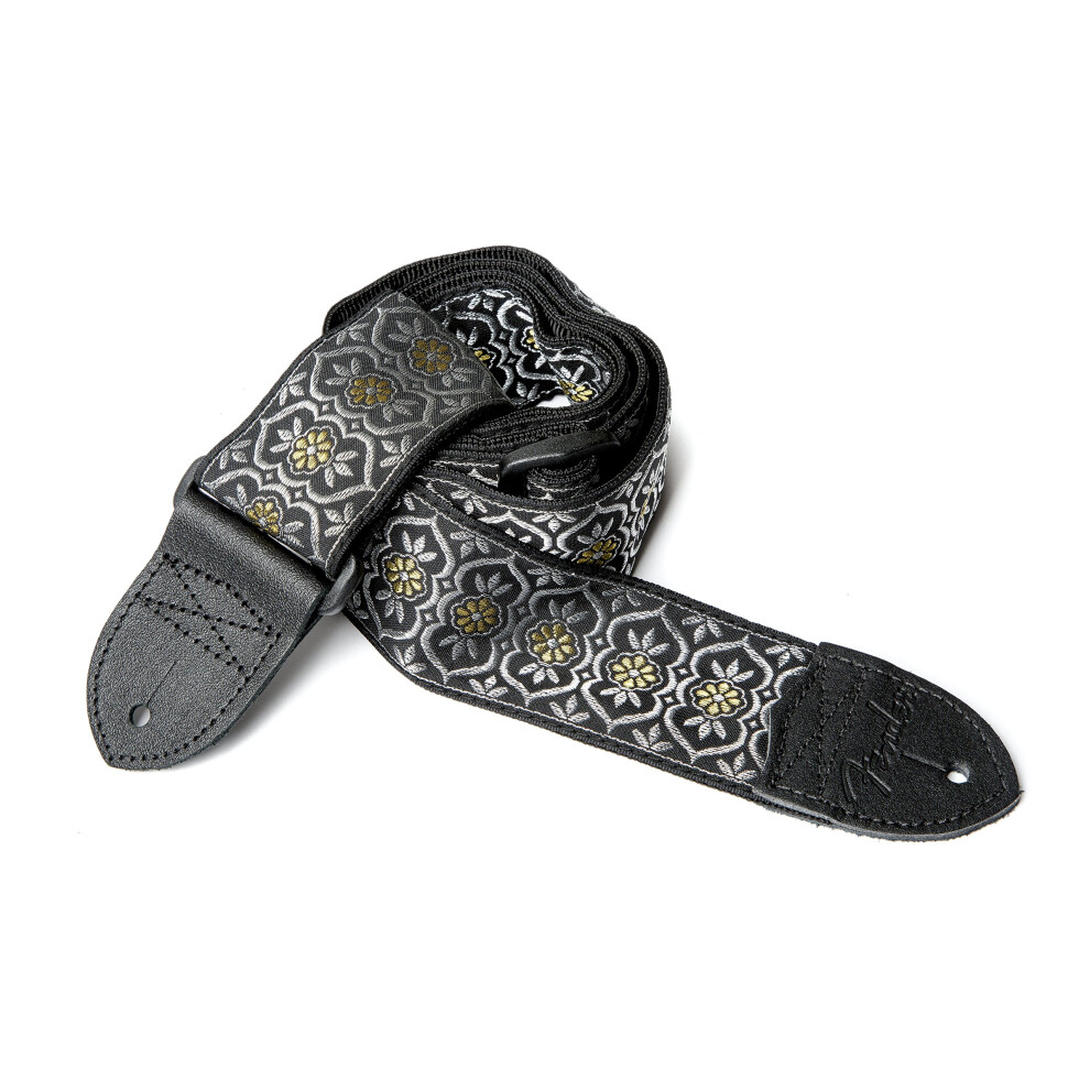 Fender Nylon Jacquard Strap  2"" Silver/Gold Batam