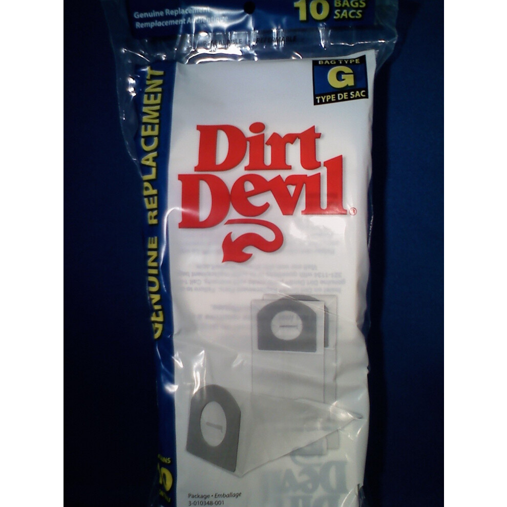 Dirt Devil Type G Vacuum Bags  10-Pack  3010348001  White