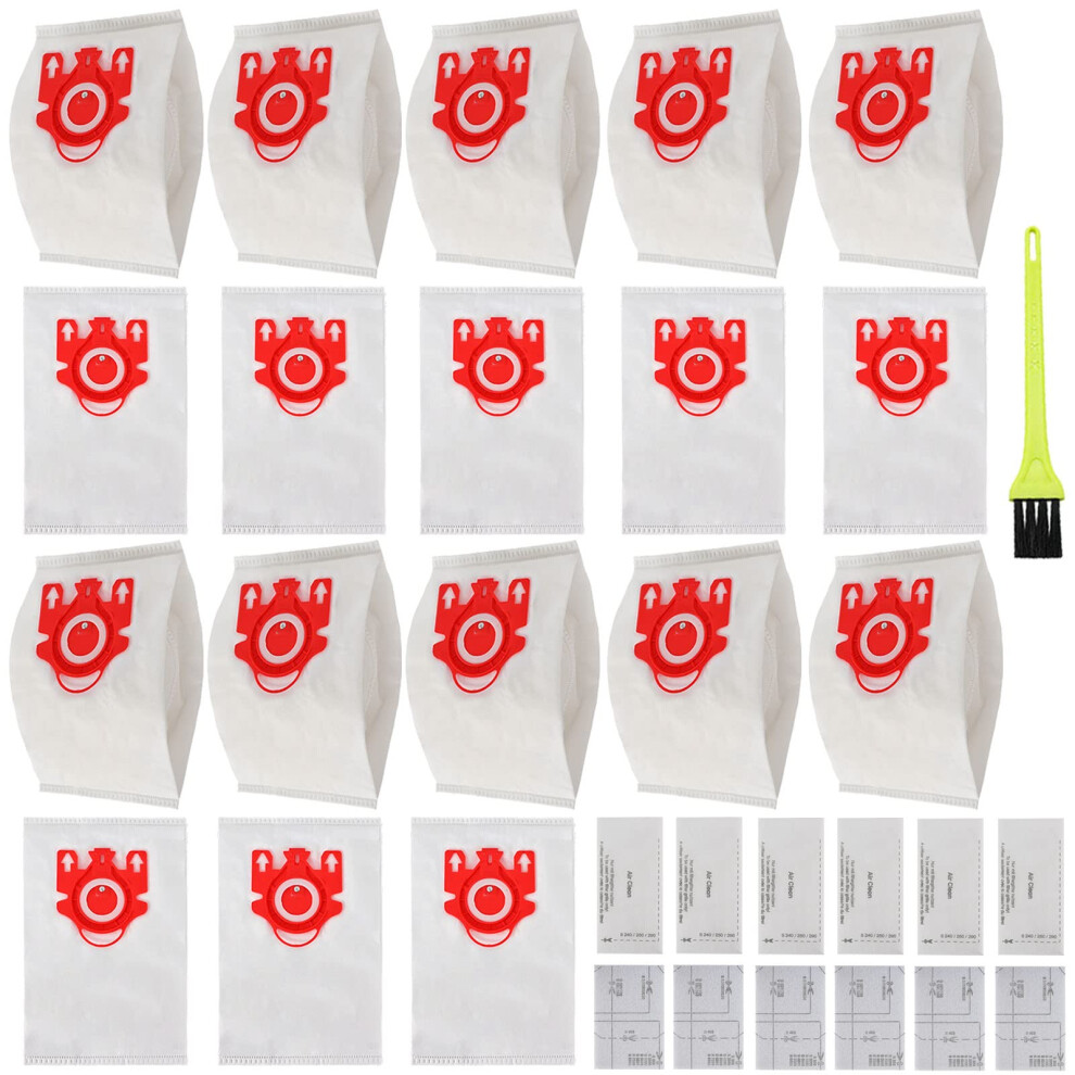 18 Paquetes De Bolsas De Repuesto 3D Airclean Fjm Para Aspiradoras Miele Compact C1, Modelos Fjm Compact C1, Compact C2, S6000-S6999, S4000-S4999-image