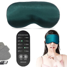 Heated Eye Mask for Dry Eye, Sleep Mask, Silk Eye Mask, Usb with Heat And Time Control
