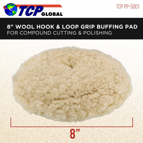 8" 100% Ull Hook & Loop Grip Poleringspad för Slipning och Polering 1